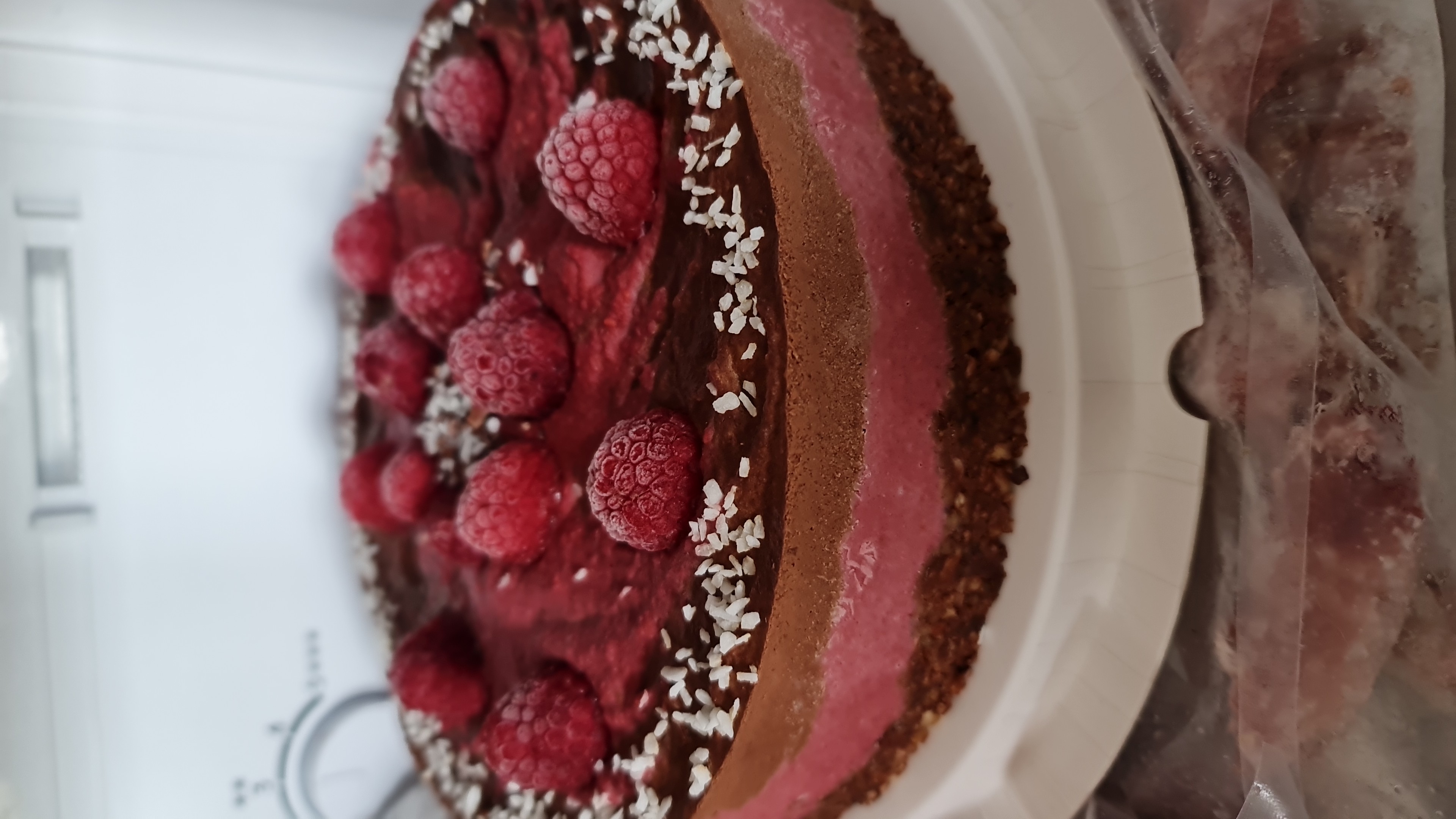 Raspberry and chocolate Cheesecake